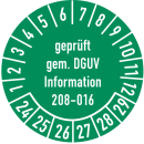 Prüfplaketten Geprüft gem. DGUV Information...