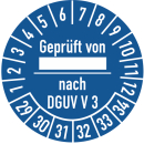 Prüfplaketten geprüft von-nach DGUV V3 30 mm...