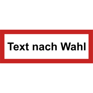 Selbstklebende Hinweisschilder für Brandschutzkennzeichnungen mit dem Text Text nach Wahl  105 x 297 mm