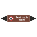 Rohrmarkierer mit GHS-Symbol nach DIN 2403 Text nach Wahl...