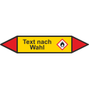 Rohrmarkierer mit GHS-Symbol nach DIN 2403 Text nach Wahl...