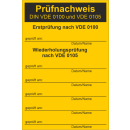 Prüfaufkleber "Prüfnachweis DIN VDE 0100...