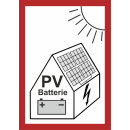 Aufkleber PV-Anlage mit Batteriespeicher in verschiedenen...