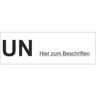 Gefahrgutaufkleber zum selbst beschriften von UN-Nummern