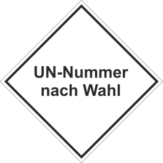 Gefahrgutaufkleber UN-Nummer nach Wahl