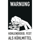 Gefahrgutaufkleber Kohlendioxid, fest als Kühlmittel...