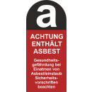 Gefahrgutaufkleber achtung enthält Asbestfeinstaub -...