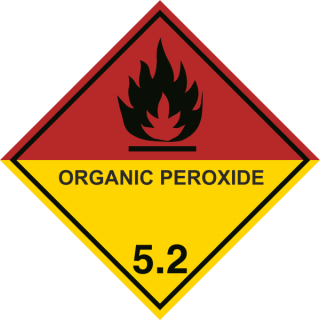 Gefahrgutaufkleber Organische Peroxide - ORGANIC PEROXIDE Klasse 5.2