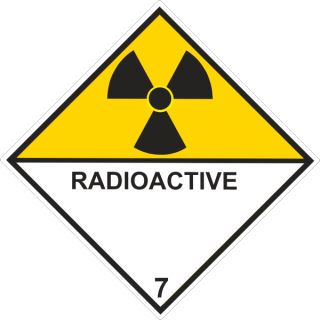 Gefahrgutaufkleber Radioaktive Stoffe  Klasse 7D