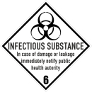 Gefahrgutaufkleber ansteckungsgefährliche Stoffe - Infectious Substance Klasse 6.2