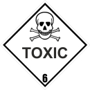 Gefahrgutaufkleber giftige Stoffe - Toxic Klasse 6.1