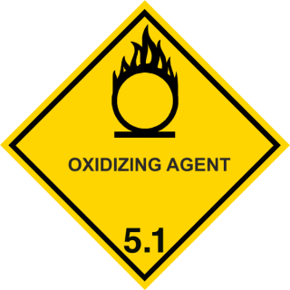 Gefahrgutaufkleber oxidizing agent Klasse 5.1