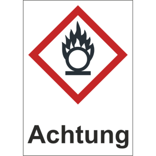 GHS-Aufkleber 03 Achtung brandfördernd