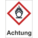 GHS-Aufkleber 03 Achtung brandfördernd