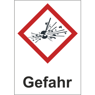 GHS-Aufkleber 01 Gefahr explosionsgefahr