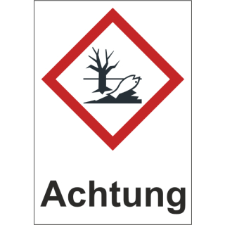 GHS-Aufkleber 09 Achtung umweltgefährlich