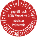 Prüfplakette geprüft nach DGUV Vorschrift 3 30...