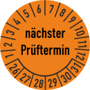 Prüfplakette nächster Prüftermin 20 mm ca....