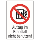 Langnachleuchtende Brandschutzkennzeichnung Aufzug im...