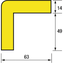 Warn-und Schutzprofile Eckschutz Typ H+, gelb-schwarz, selbstklebend 100 x 6,3 x 6,3 cm