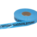 Trassenwarnband ACHTUNG WASSERLEITUNG bei erdverlegten Kabeln und Rohrleitungen - Rollenbreite 40 mm - Rollenlänge 250 m